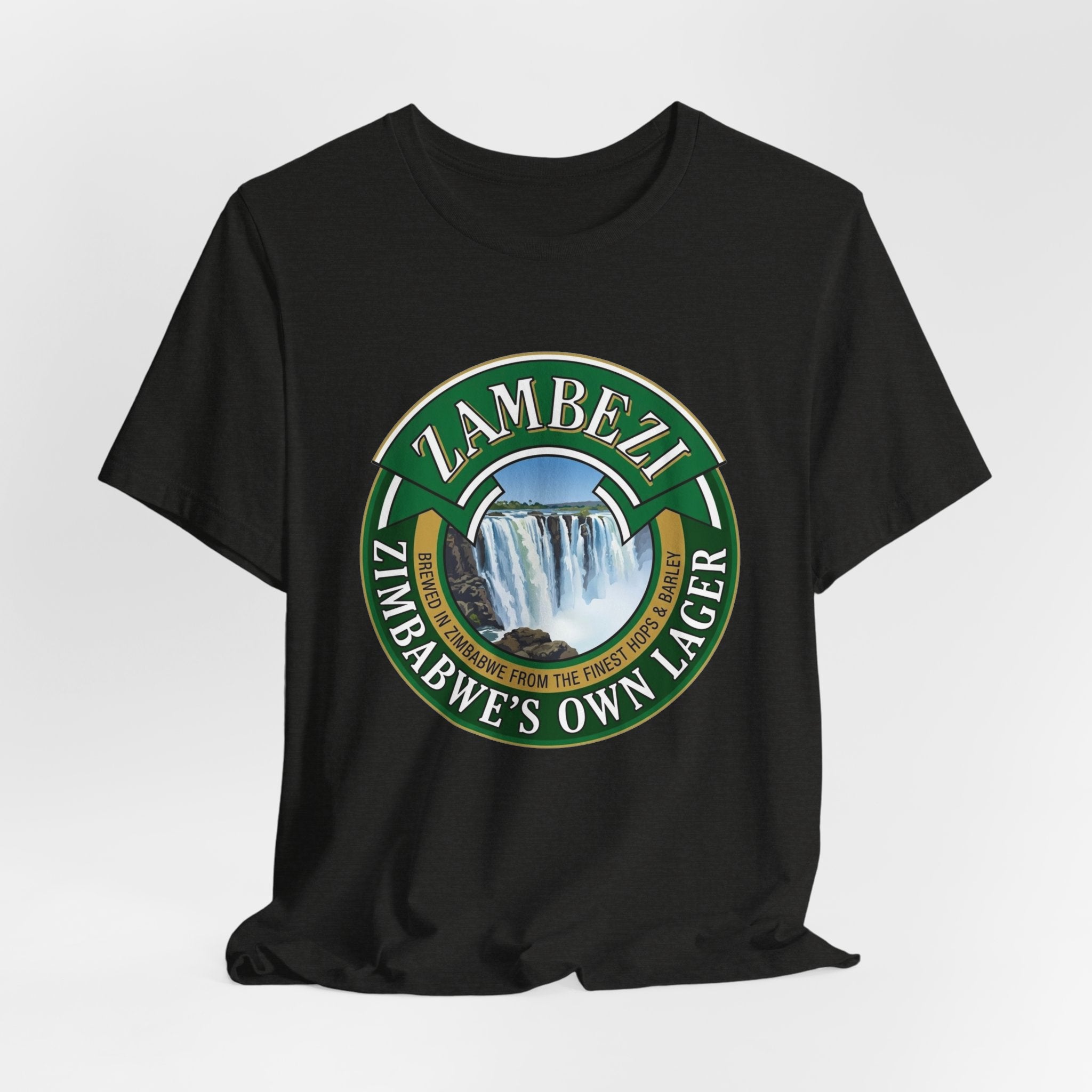 Zambezi "Zimbabwe's Own Lager" Tee — Victoria Falls Travel Souvenir Shirt