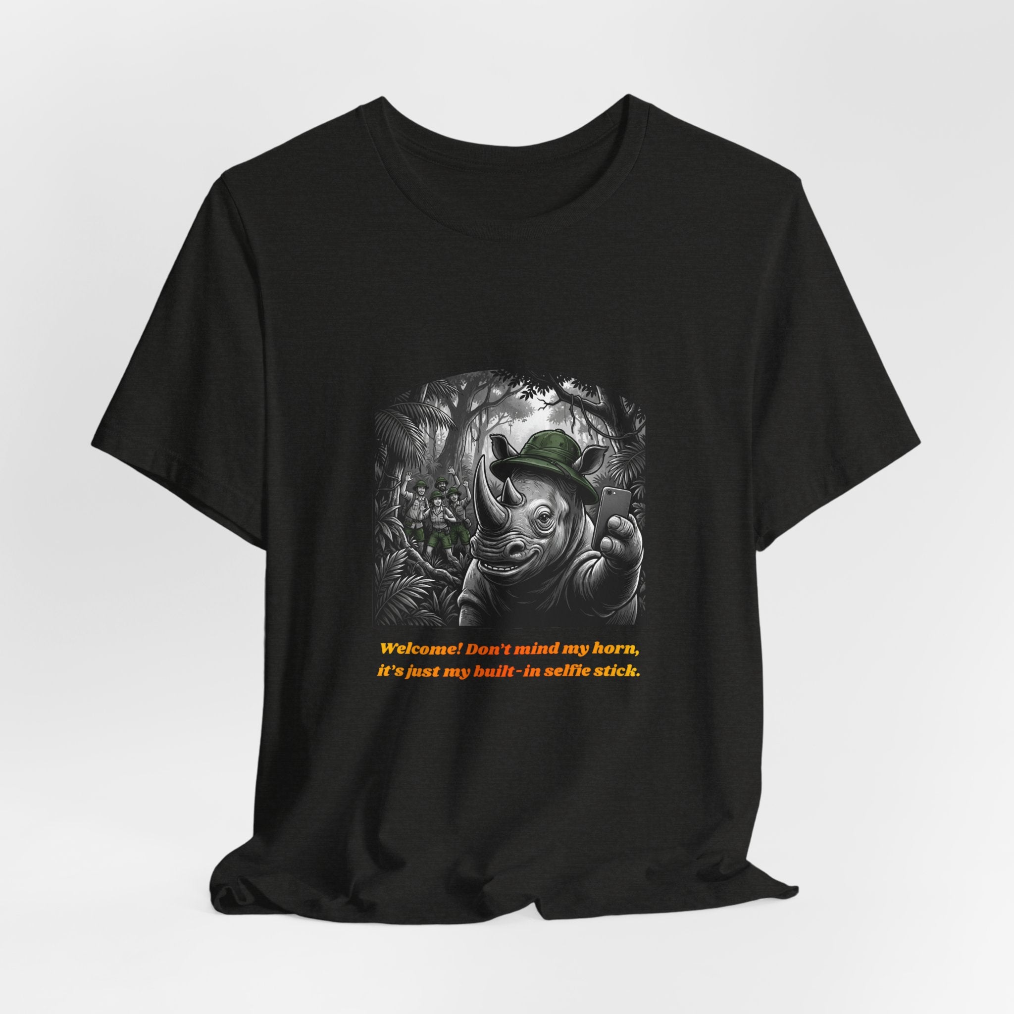 Rhino Detective Graphic Tee — "Nocturnal? I don't recall any hours…"