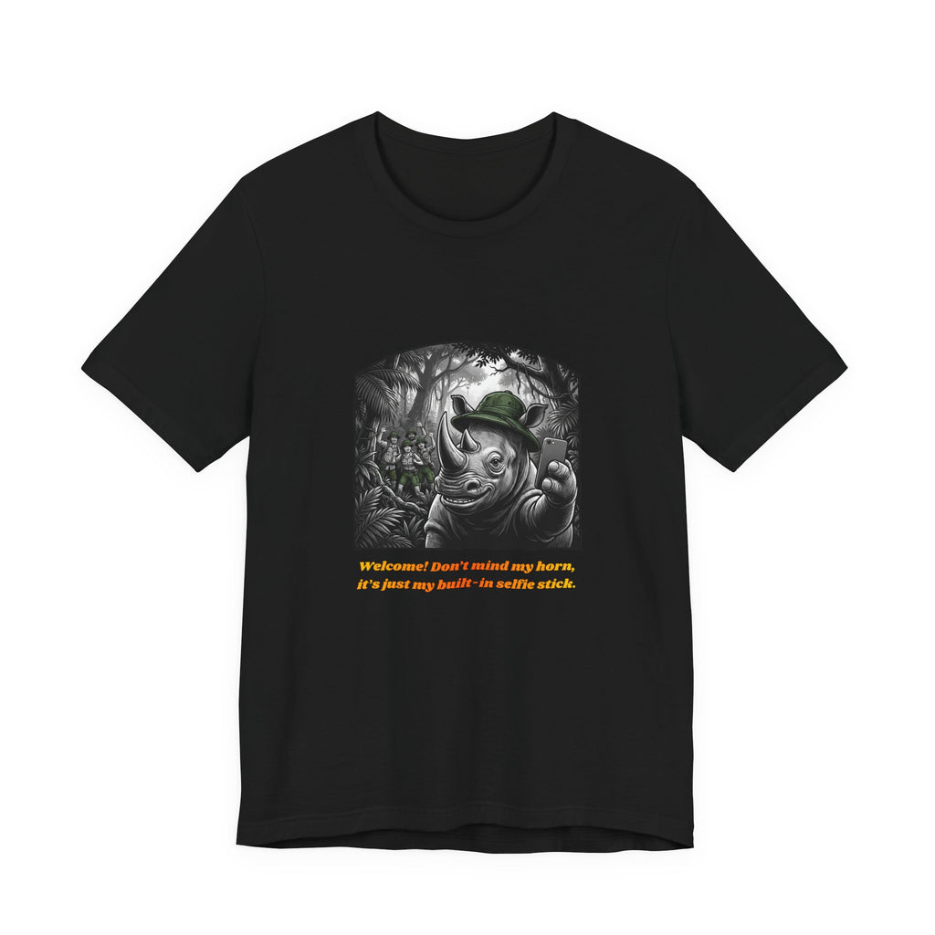 Rhino Detective Graphic Tee — "Nocturnal? I don't recall any hours…"