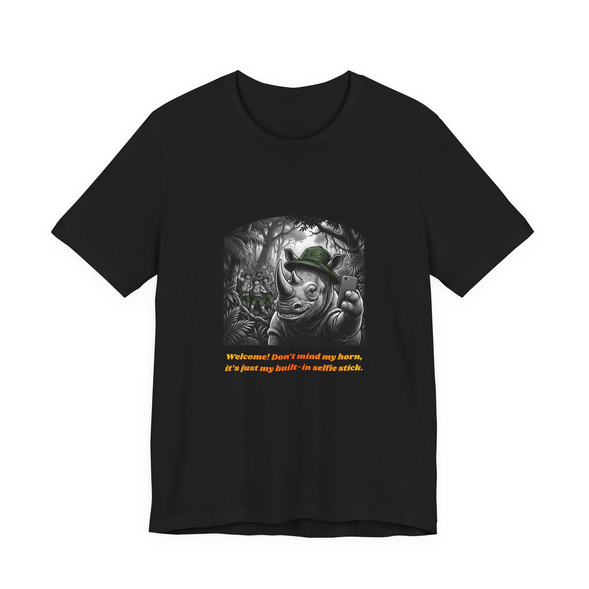 Rhino Detective Graphic Tee — "Nocturnal? I don't recall any hours…"