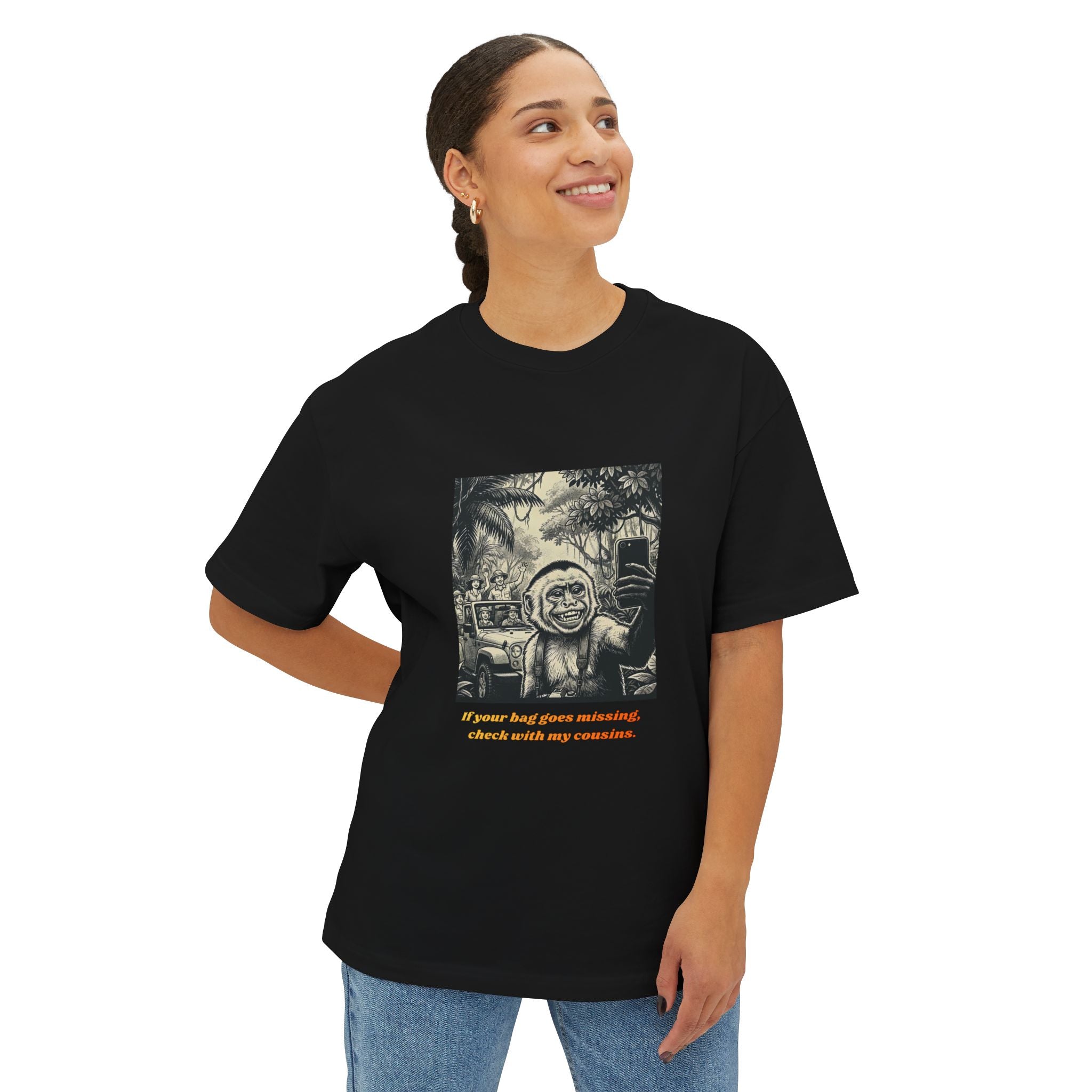Monkey t shirt — 'I Never Said I Was Smart' Monkey Illustration Oversized T-Shirt