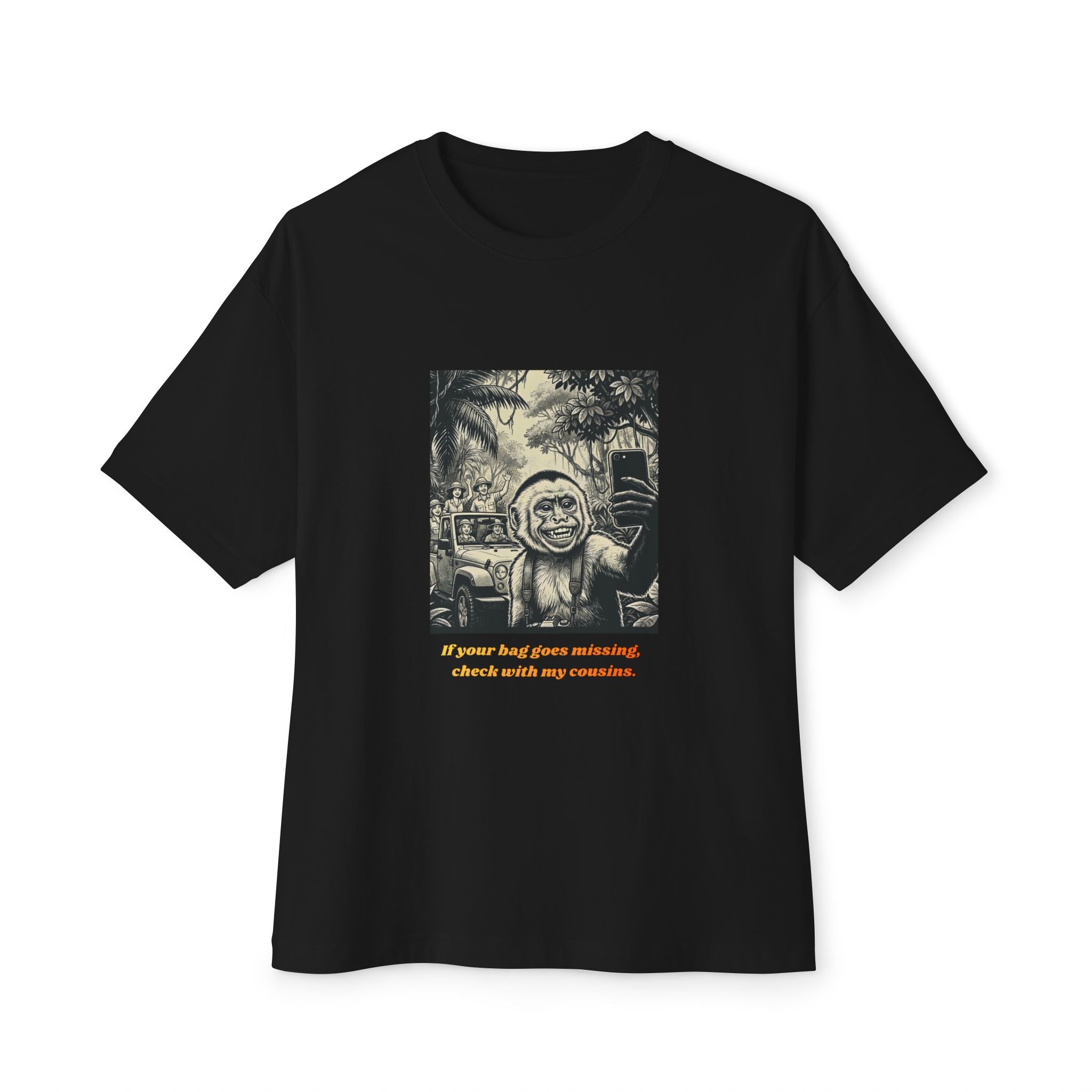 Monkey t shirt — 'I Never Said I Was Smart' Monkey Illustration Oversized T-Shirt