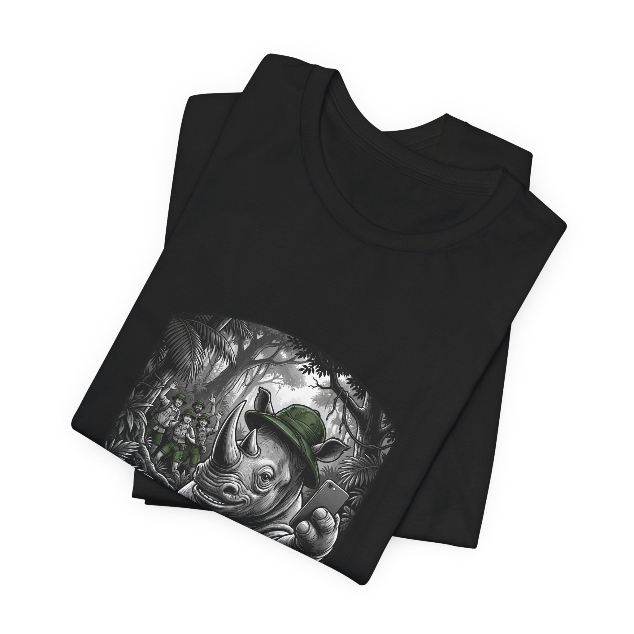 Rhino Detective Graphic Tee — "Nocturnal? I don't recall any hours…"