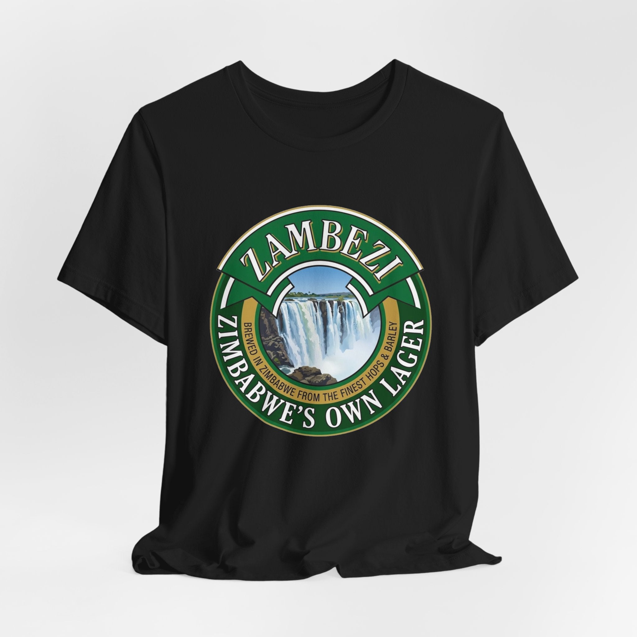 Zambezi "Zimbabwe's Own Lager" Tee — Victoria Falls Travel Souvenir Shirt