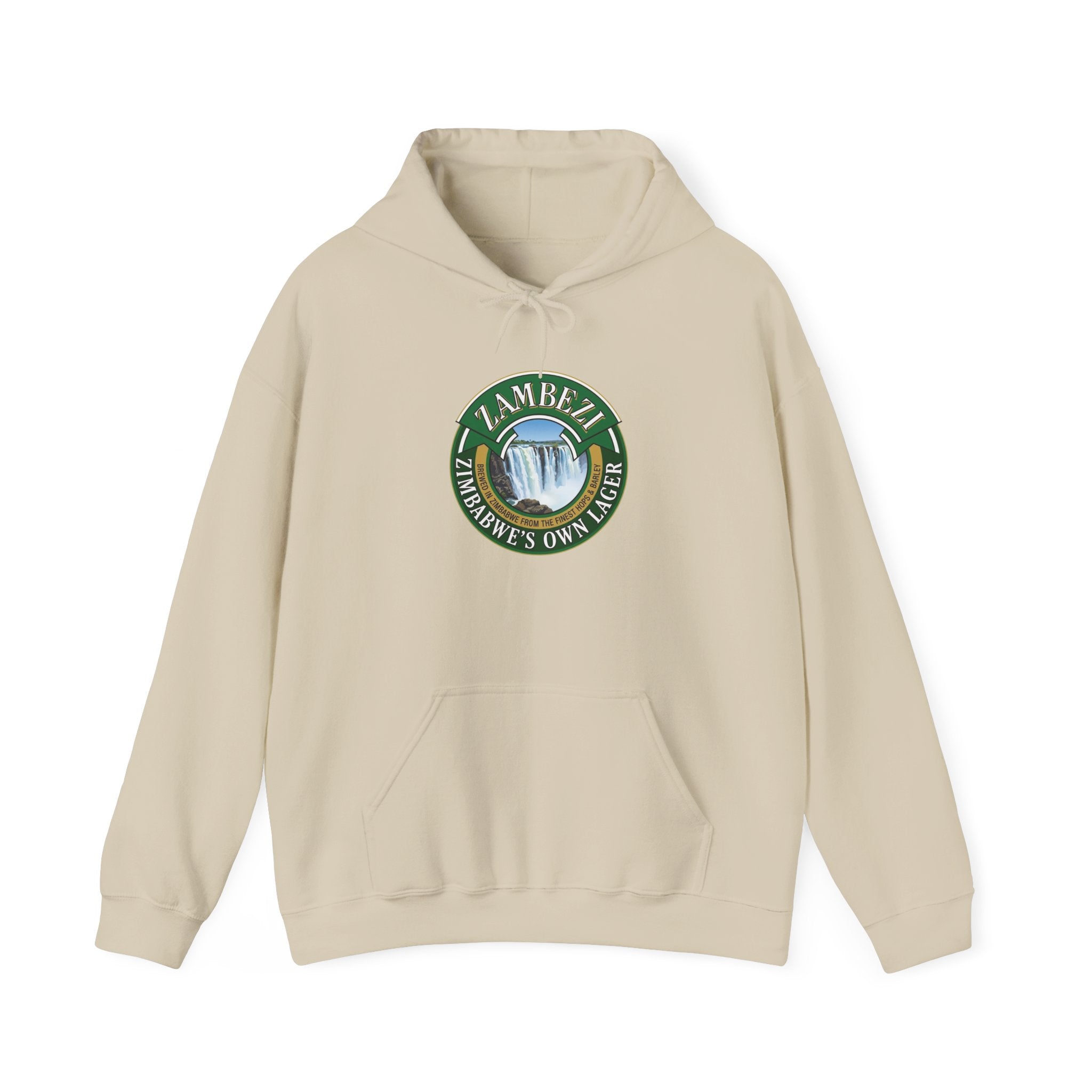 Zambezi Waterfall Logo Hoodie – "Zambezi's Own" Scenic Graphic Sweatshirt